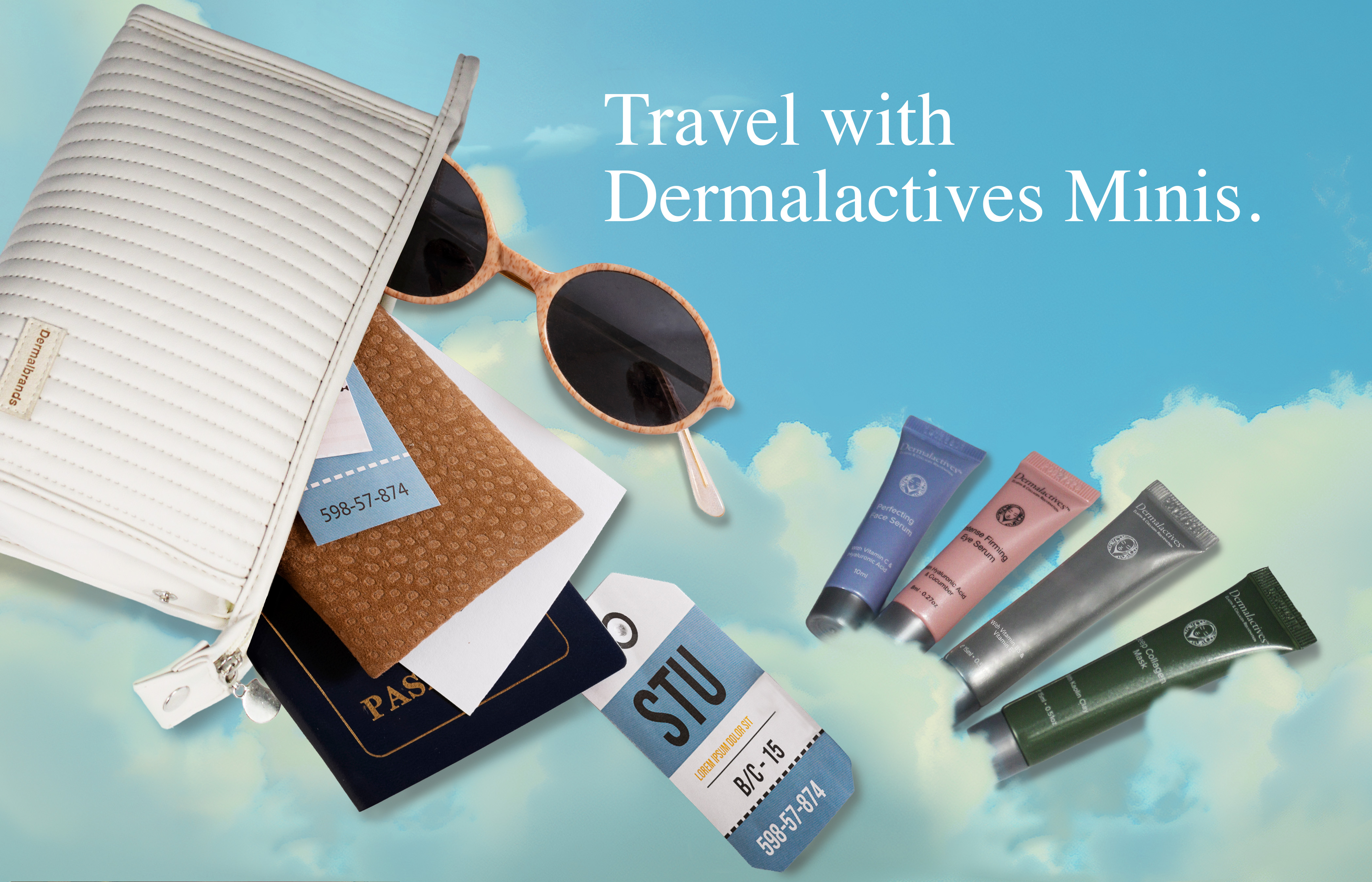 Travel mini tubes banner